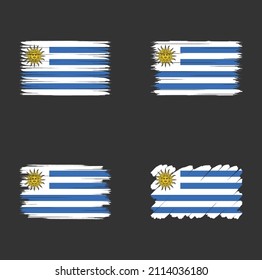 Colección de pincel de la bandera de Uruguay