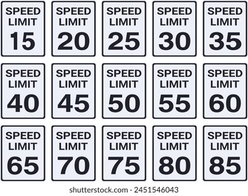 Speed limit 45 sign Royalty Free Stock SVG Vector