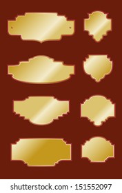 A collection of useful vector signs and plaques.