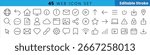 Collection of ux, ui line icon kit. editable stroke line icon. website line icon vector illustration.