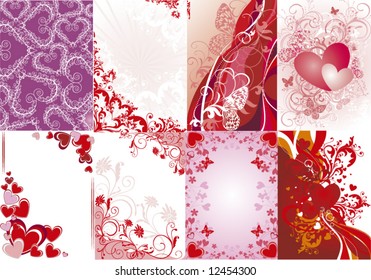 collection of valentine backgrounds
