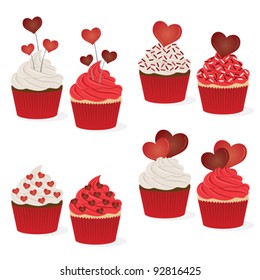 A Collection Of Valentine Cupcakes