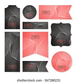 Collection of valentine's day cards, 14 february, letter, notes, stickers, labels, tags with cute ornament illustrations. Template for scrapbooking, wrapping, notebooks