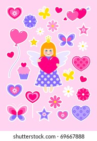 Collection of  valentines stickers