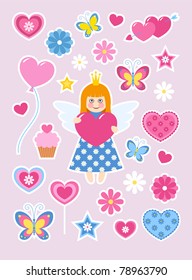 Collection of valentines stickers