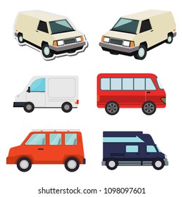 Collection of van. Transport set