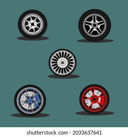 a collection of variations of car tires