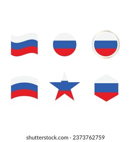 A collection of variations on the shape of the Russian flag