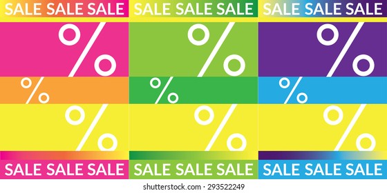 Collection of variegated sale posters
