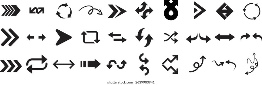 Collection of Various Arrow Shapes ,User Interface Elements