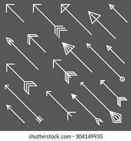 Collection of various arrows. Arrow icon set. Vector.