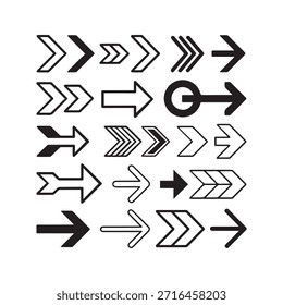Collection of various arrows set