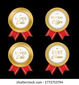 Una colección de varias insignias y etiquetas