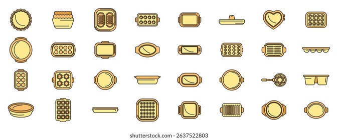Collection of various baking molds, trays, and utensils, essential for creating perfect cakes, muffins, and other baked goods