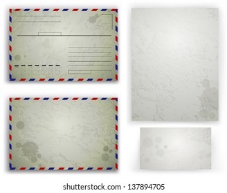 Collection of various blank white paper 