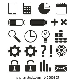 Collection of various business icons, vector illustration