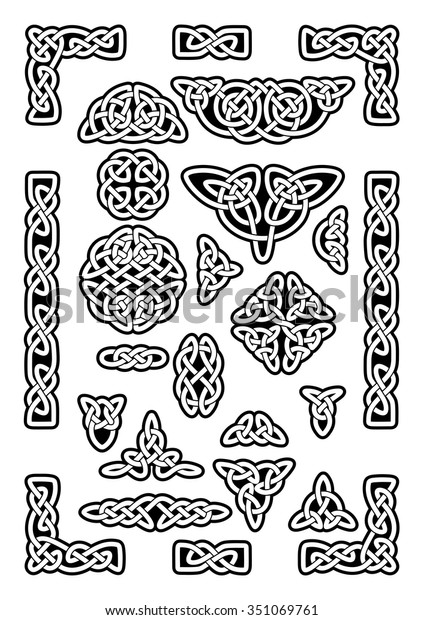 Collection Various Celtic Knots Goidelic Frames Stock Vector (Royalty ...