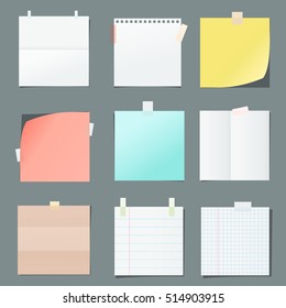 Collection of various crumpled note papers