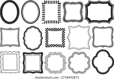 Collection of various decorative frames and borders