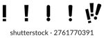 Collection of various exclamation marks on a white background