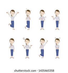 A collection of various expressions of person - Illustration