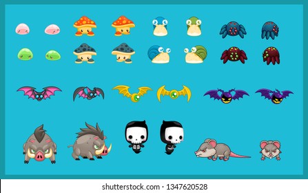 Collection of various fantasy animals & monster illustration