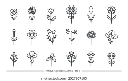 Collection of Various Flower Icons