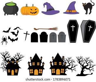 Collection of various Halloween ornaments