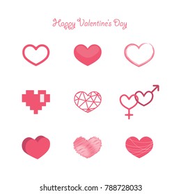 Collection of various hearts