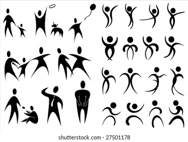 Collection of various human icons