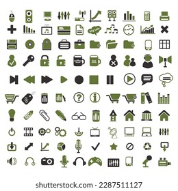collection of various icon vector designs