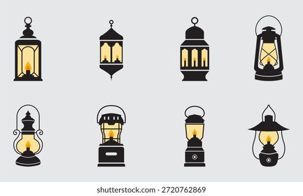 Collection of Various Illuminated Lanterns