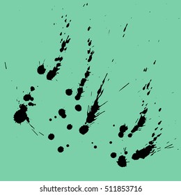 Collection of various ink splatter
