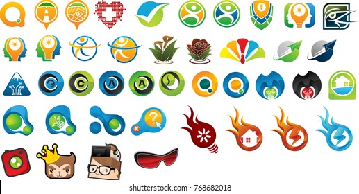 A collection of various logo for any companies or startups