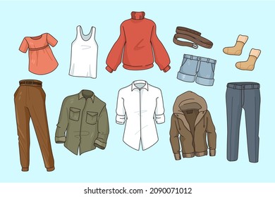 WINTER CLOTHING Royalty Free Stock SVG Vector and Clip Art