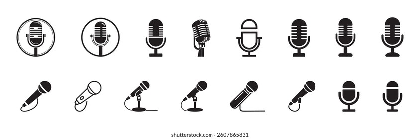 Collection of Various Microphone Icons