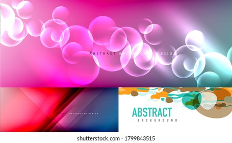 Collection of various modern geometric abstract vector backgrounds