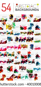 Collection of various multipurpose modern abstract backgrounds, geometric style