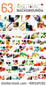 Collection of various multipurpose modern abstract backgrounds, geometric style