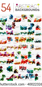 Colección de varios fondos abstractos modernos multipropósito, estilo geométrico