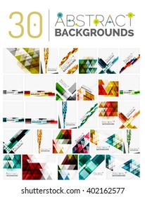 Sammlung verschiedener multifunktionaler, abstrakter Hintergründe, geometrischer Stil