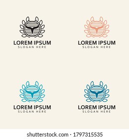 A collection of various natural bird symbols and logo design elements