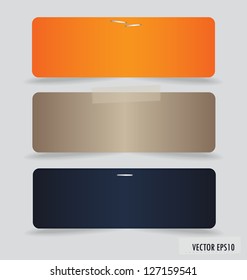 Collection of various note papers, ready for your message. Vector illustration.