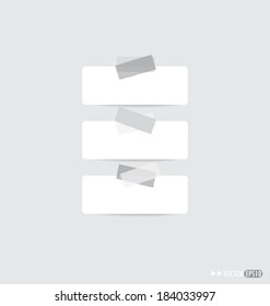 Collection of various note papers, ready for your message. Vector illustration.