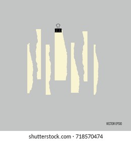 Collection of various note papers, ready for your message. Vector illustration.