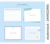 A collection of various notepad diary decorating stickers