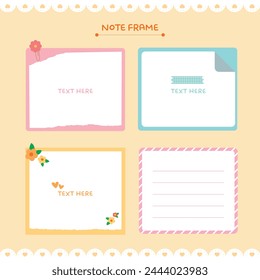 A collection of various notepad diary decorating stickers