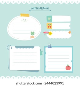 A collection of various notepad diary decorating stickers