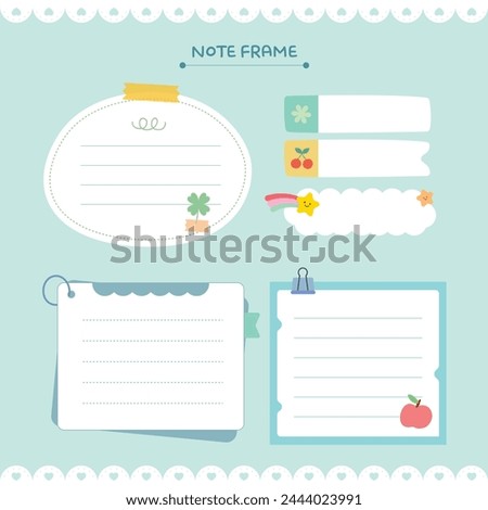 A collection of various notepad diary decorating stickers