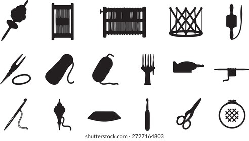 Colección de varios objetos aislados sobre fondo transparente